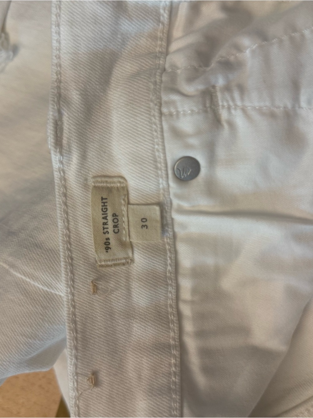 Madewell 90s Straight Crop Jeans - White